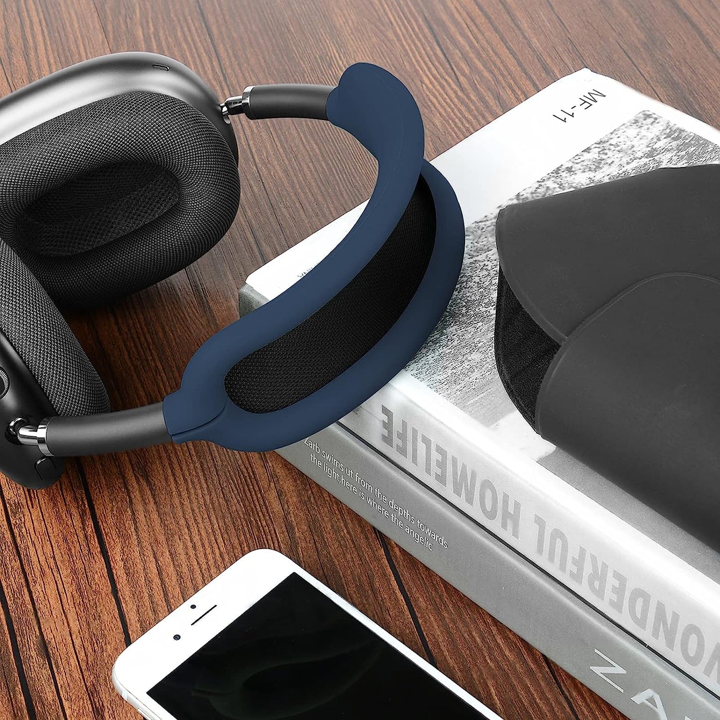 Geekria Silicone Headband Cover Compatible with Airpod Max Headphone, Headband Protector/Headband Replacement Easy DIY Installation No Tool Needed (Blue)  GEEKRIA   