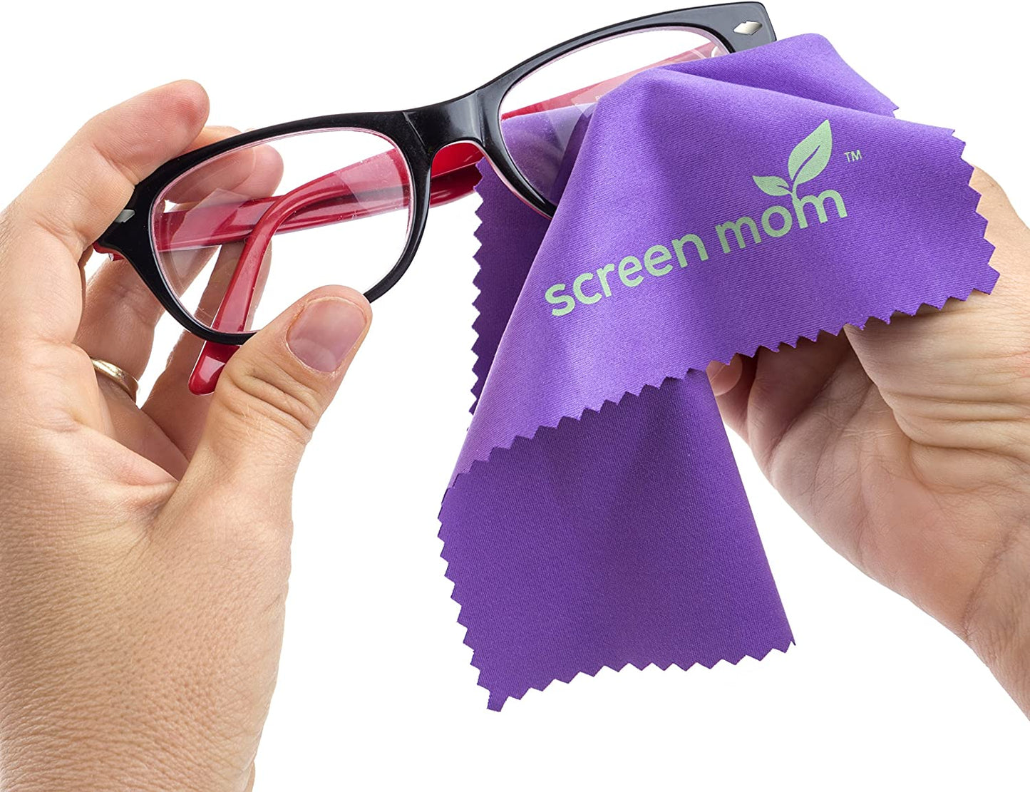 Screen Mom Screen Cleaner Kit for Laptop, Phone Cleaner, Ipad, Eyeglass, LED, LCD, TV - Includes 2Oz Spray and 2 Purple Cleaning Cloths  Screen Mom   
