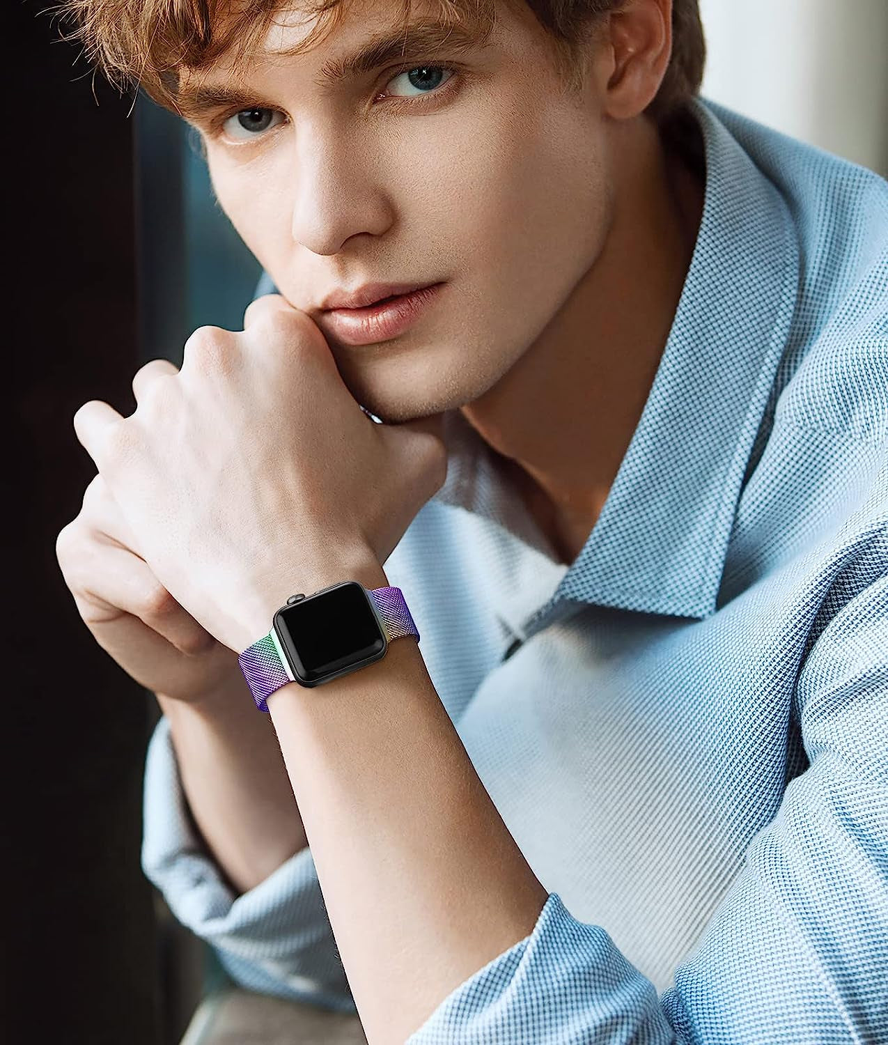 Rabini Magnetic Bands Compatible with Apple Watch Band 40Mm Women 38Mm 41Mm 42Mm 44Mm 45Mm 49Mm Men, Stainless Steel Mesh Metal Adjustable Sport Strap Wristband Iwatch Series 8 7 6 5 4 3 2 1 SE Ultra  Rabini   