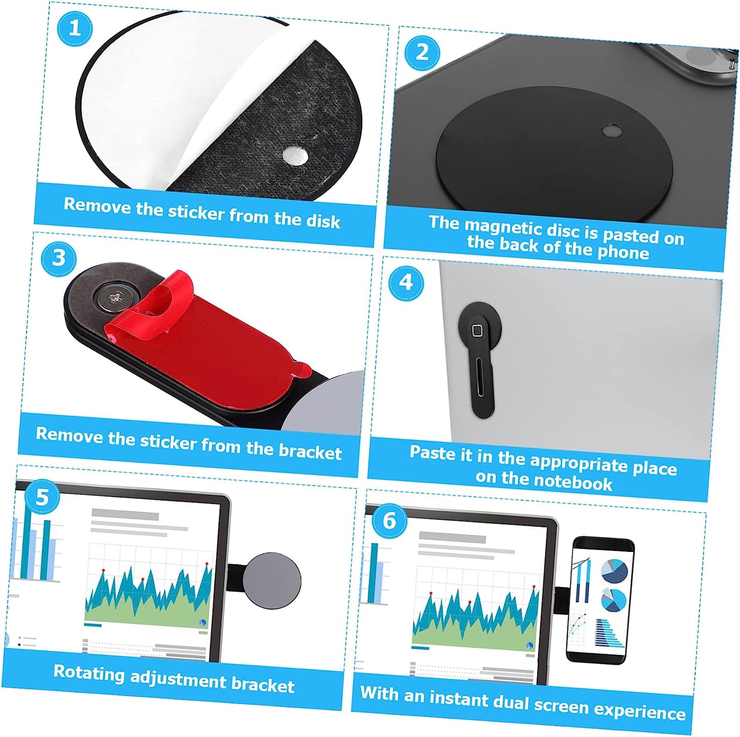 UKCOCO Bracket Car Laptop Mount Magnetic Car Mount Desk Laptop Stand Magnetic Laptop Stand Magnetic Phone Holder for Laptop Magnetic Laptop Bracket Magnetic Phone Holder Mount Phone Rack  UKCOCO   