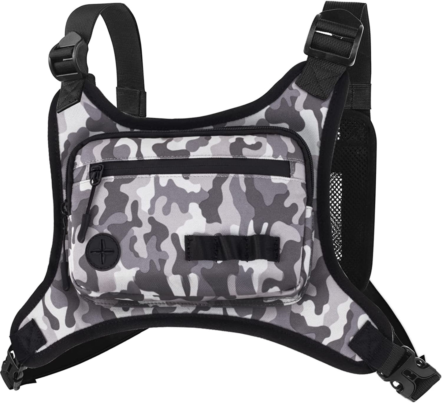 KINGSLONG Chest Bag Lightweight Chest Pack, Water Resistant Running Pack Phone Holder for Workouts, Running Backpack Vest with Pocket  KINGSLONG Camouflage Chest Bag  