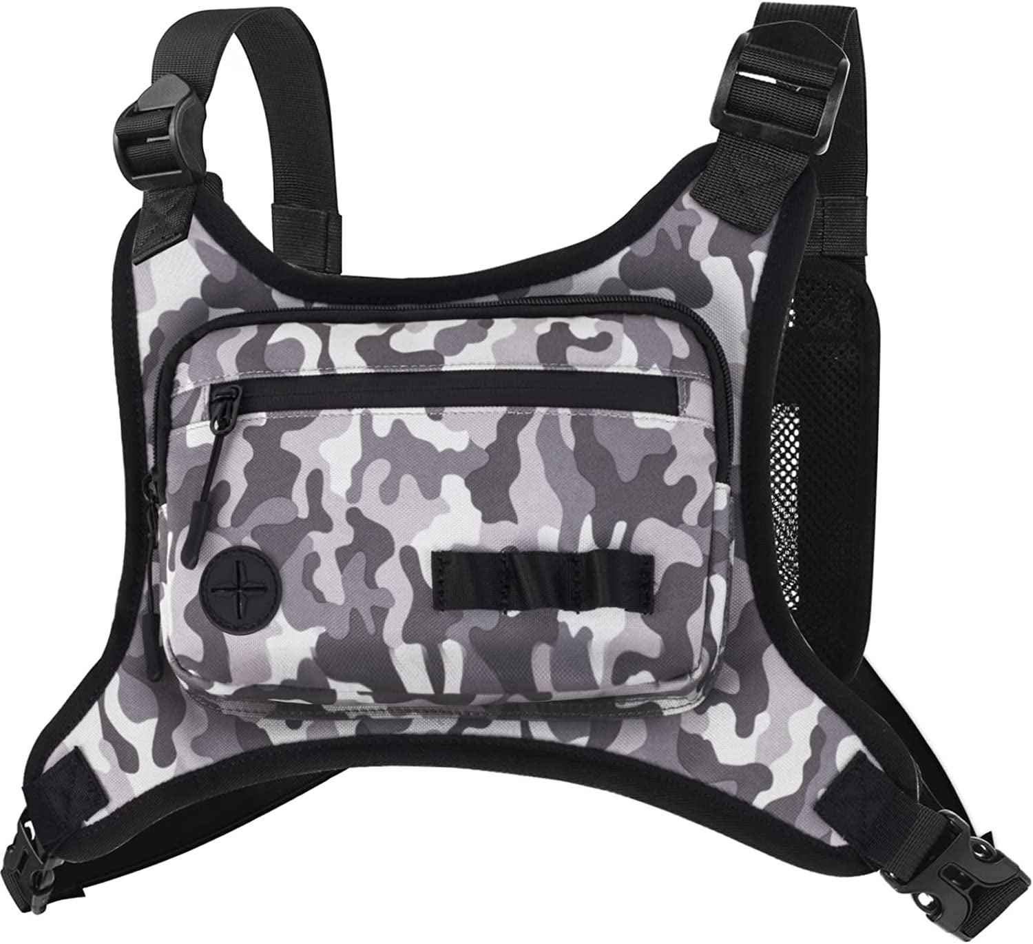 KINGSLONG Chest Bag Lightweight Chest Pack, Water Resistant Running Pack Phone Holder for Workouts, Running Backpack Vest with Pocket  KINGSLONG Camouflage Chest Bag  