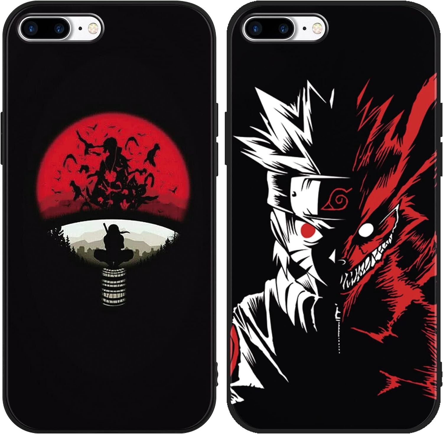 [2 Pack] Japanese Anime Phone Case for Iphone 13 Mini Case 5.4", Cool Manga Character Design Pattern Cases, Comics Cartoon Silicone Case for Men Boys Women Girls, Soft TPU Funda Para Iphone13 Mini, 1  ZXT US Iphone 7 Plus/8 Plus  