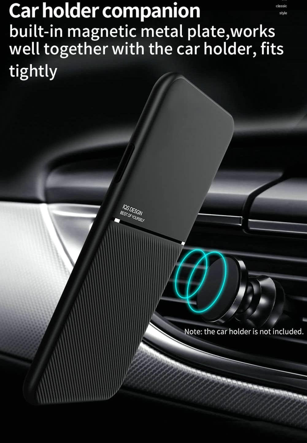 Kepuch Mowen Case Cover Bumper Built-In Metal Plate for Xiaomi 11 Ultra - Black  Kepuch   