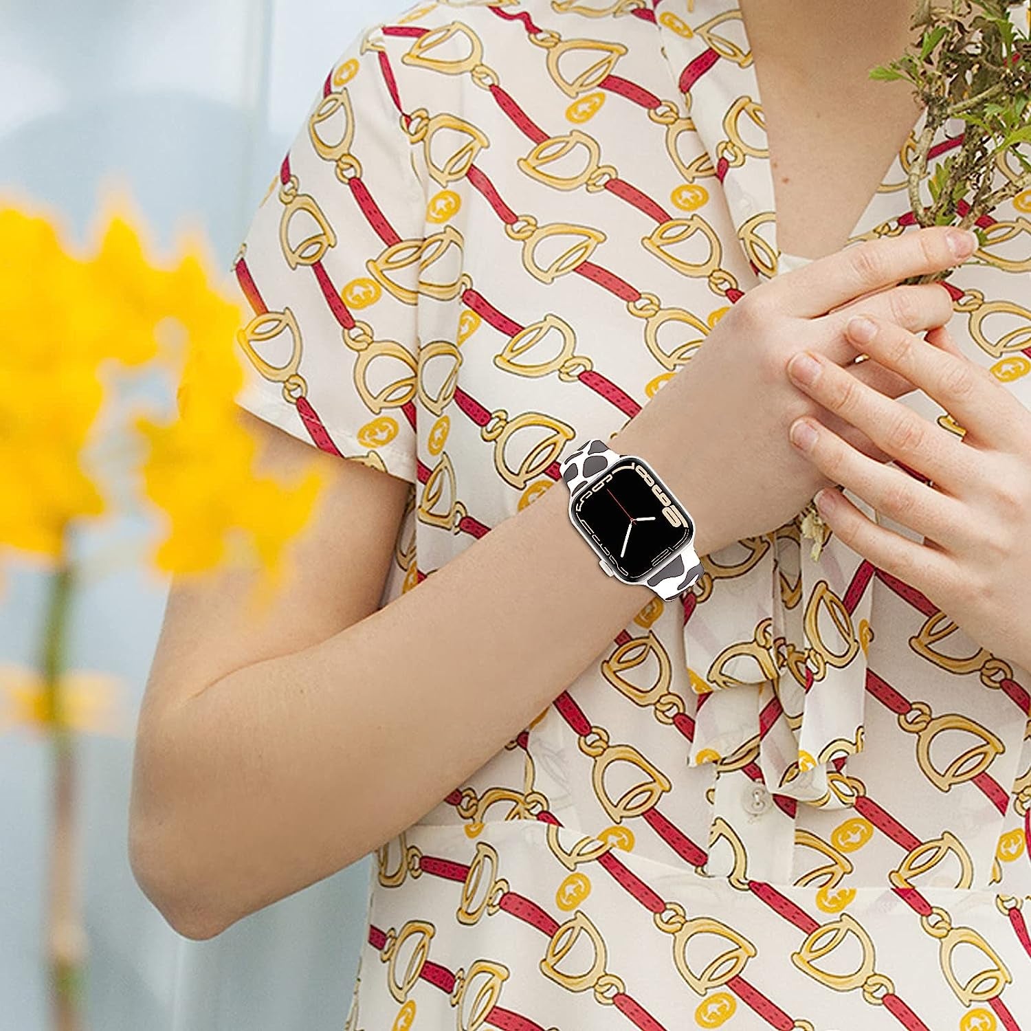 SKYLET Compatible with Apple Watch Band 38Mm 40Mm 41Mm 42Mm 44Mm 45Mm 49Mm for Women Girls Men, Cute Leopard Printed Pattern Sport Band for Iwatch Ultra SE Series 8 7 6 5 4 3 2 1 for Women Girls  SKYLET   