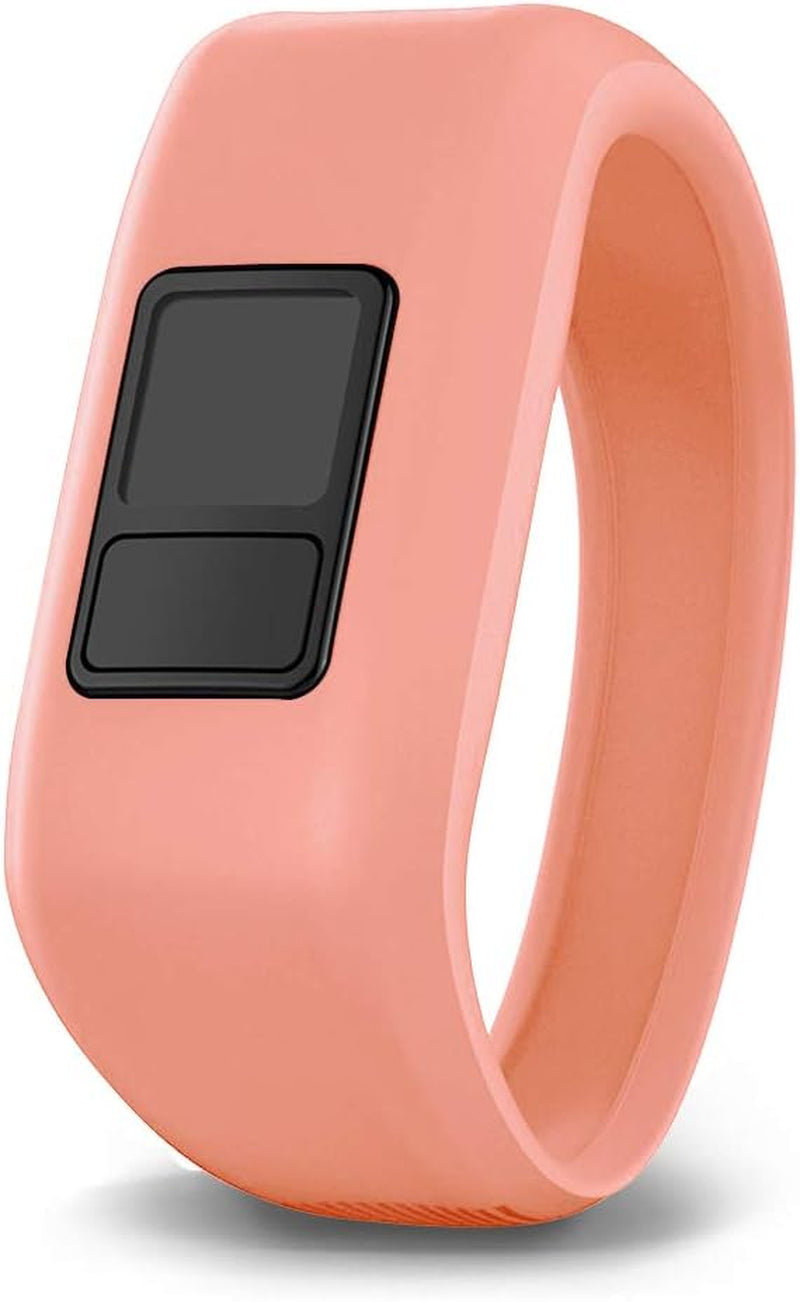 Ibrek for Garmin Vivofit Jr/Jr 2/3 Bands, Silicon Stretchy Replacement Watch Bands for Kids Boys Girls Small Large(No Tracker) (3 Pack: Transparent Pink&Teal&Lavender, Small)  iBREK Salmon Small 