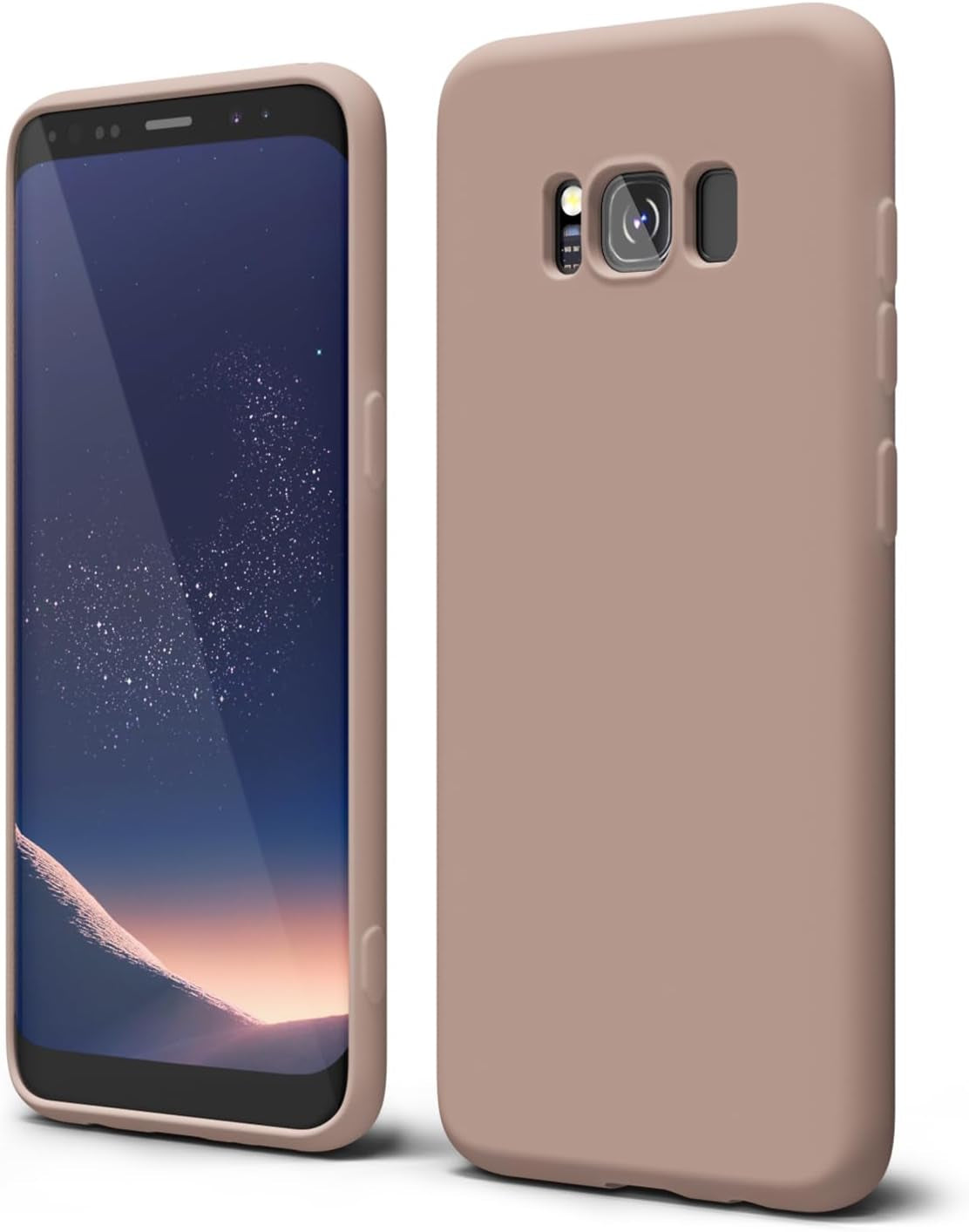 Oakxco for Samsung Galaxy S9 plus Phone Case Liquid Silicone Grip, Cute Thin Slim Soft Rubber TPU Plain Smooth Gel Cover for Women Girl, Matte Solid Protective & Shockproof, Aqua Sky Baby Light Blue  Oakxco   