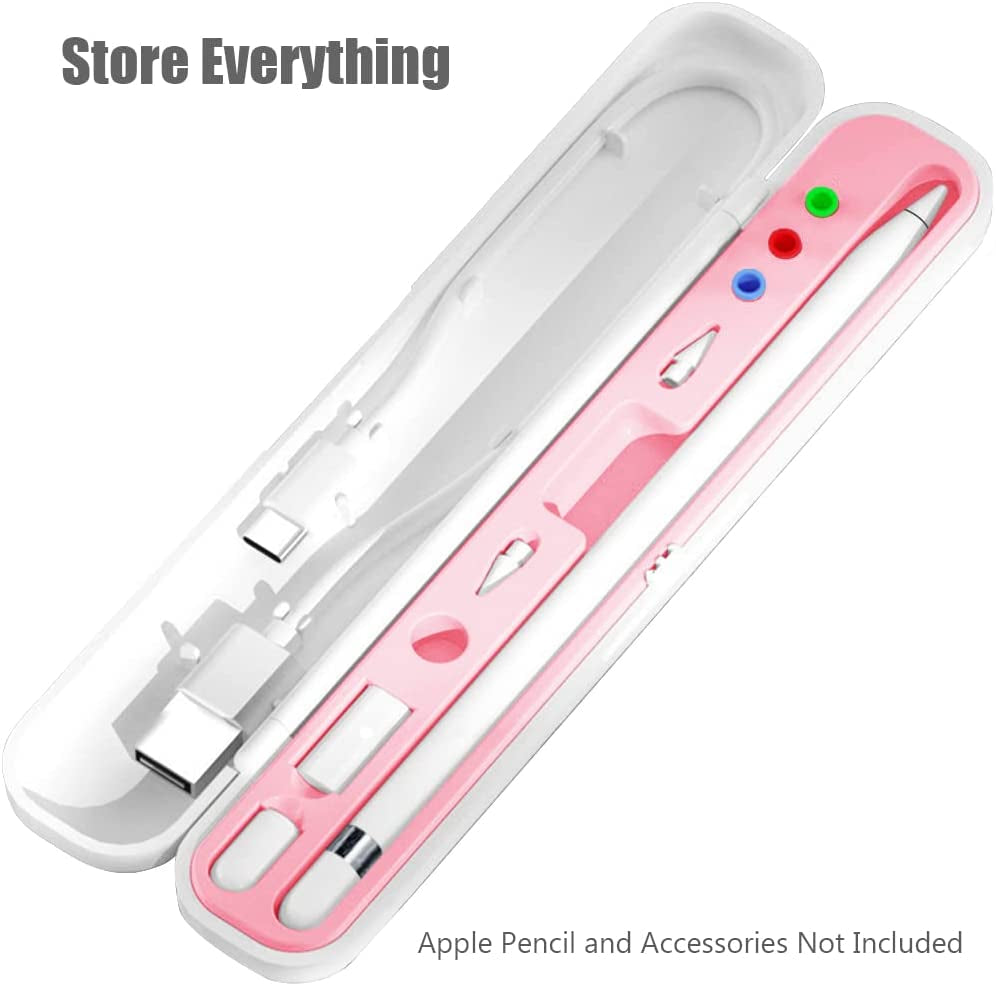 YINVA Pencil Case for Apple Pencil 1St Generation/ Apple Pencil 2Nd Generation Case Holder, Pen Accessories Storage Case Box Cover Design for Apple Ipad Pencil Accessories Tips(Pink)  YINVA   