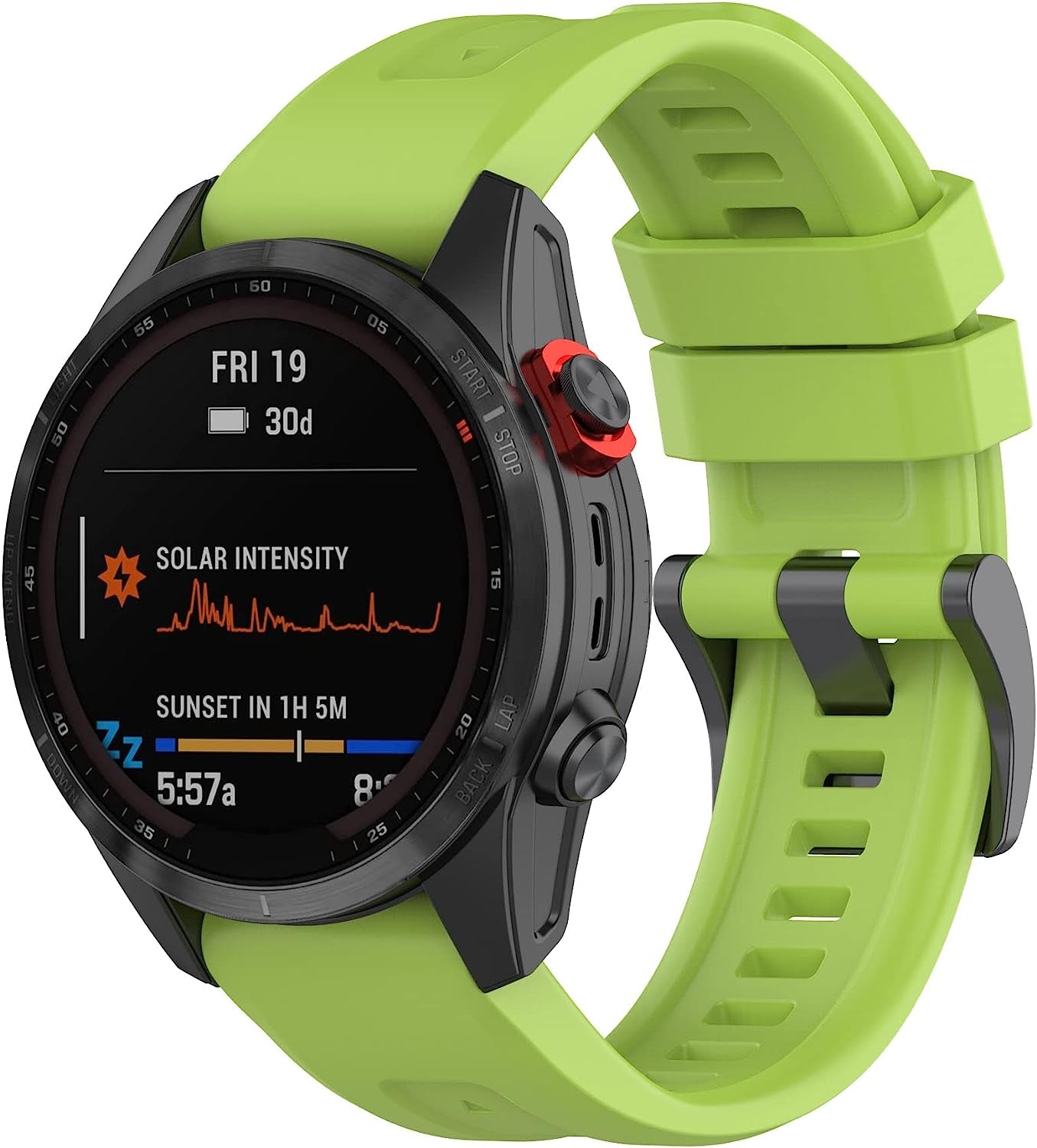 Compatible with Garmin Fenix 7S/Fenix 6S/Fenix 5S Bands, Quick Release Silicone Replacement Watch Bands Wristbands Bracelet Straps for Garmin Instinct 2S/7S Sapphire Solar  Bangyee Green  