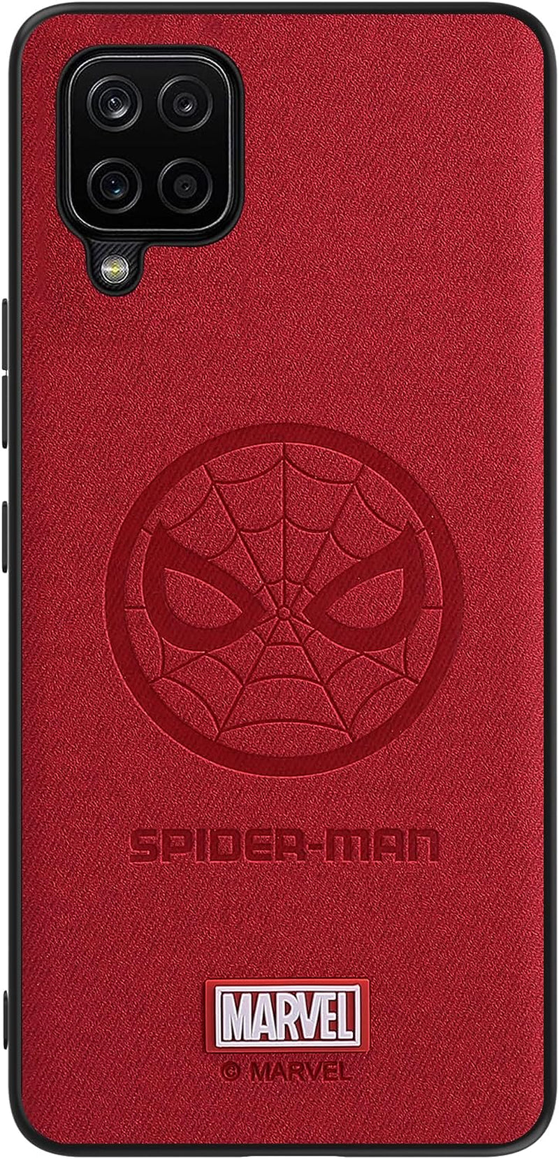 IRON SPIDER Case for Galaxy A12, with Marvel Character Samsung A12 Leather Case, A-BLACK  IRON SPIDER Spider-Red Galaxy A12 