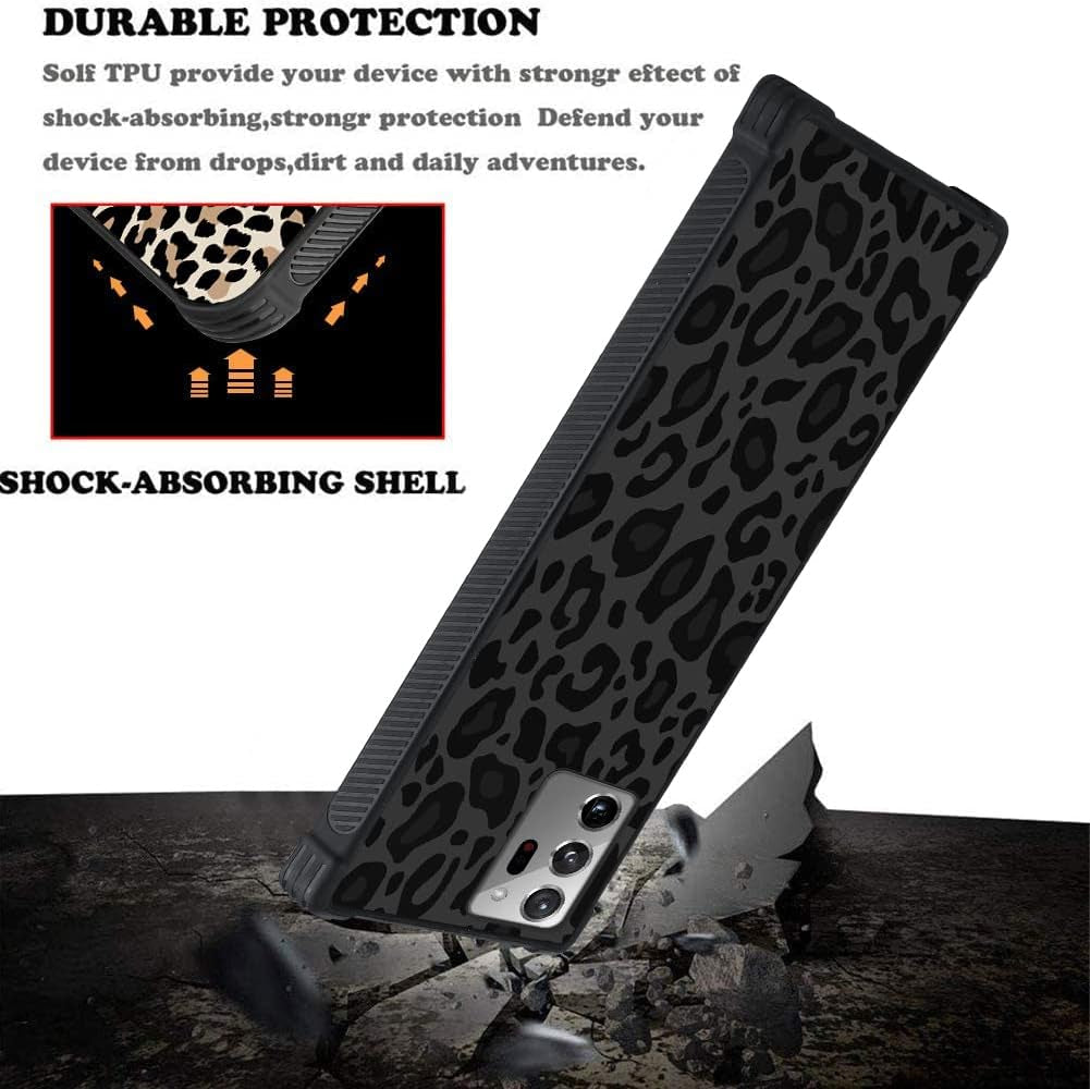KANGHAR Case Compatible with Galaxy Note 20 Ultra,Black Leopard Design,Tire Texture Non-Slip +Shockproof Rugged TPU Protective Case for Samsung Galaxy Note 20 Ultra-Leopard Pattern  KANGHAR   