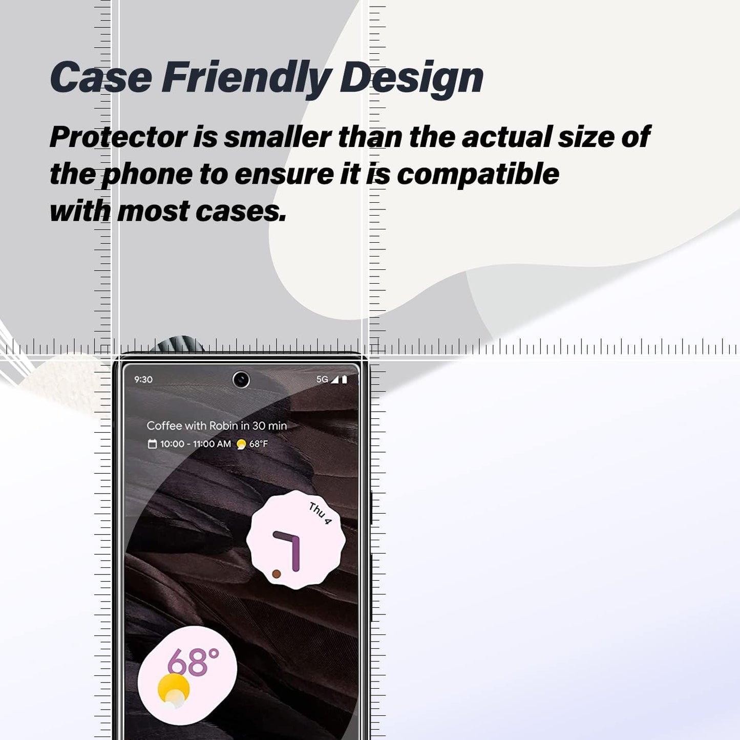 Pixel 7A Tempered Glass Screen Protector + Camera Lens Protector [ 2 + 2 Pack ][Fingerprint Unlock] [Anti-Scratch] [Case Friendly] HD Clear Protective Film for Google Pixel 7A  BIGFACE   