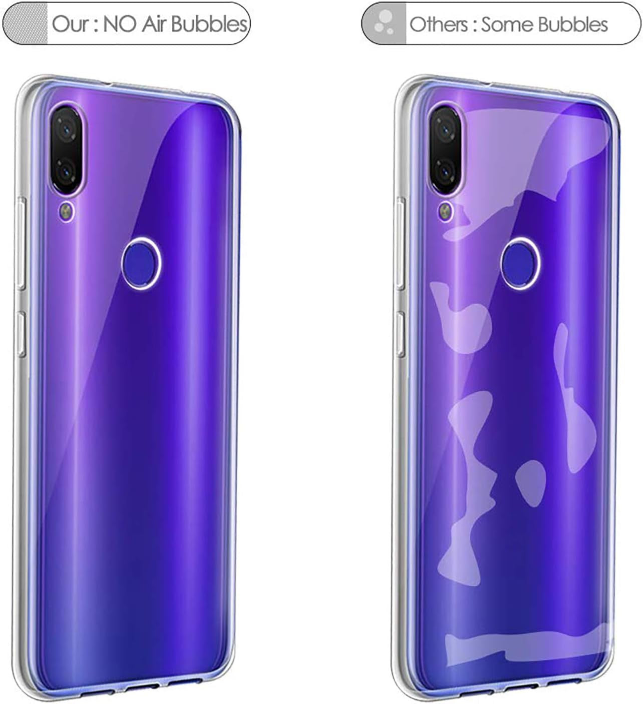 Aidinar Case for Sony Xperia 1, Slim Transparent Soft TPU Case + [2 Pack] Sony Xperia 1 Tempered Glass Screen Protector, Flexible Silicone Cover for Sony Xperia 1 Phone Cover  Aidinar   