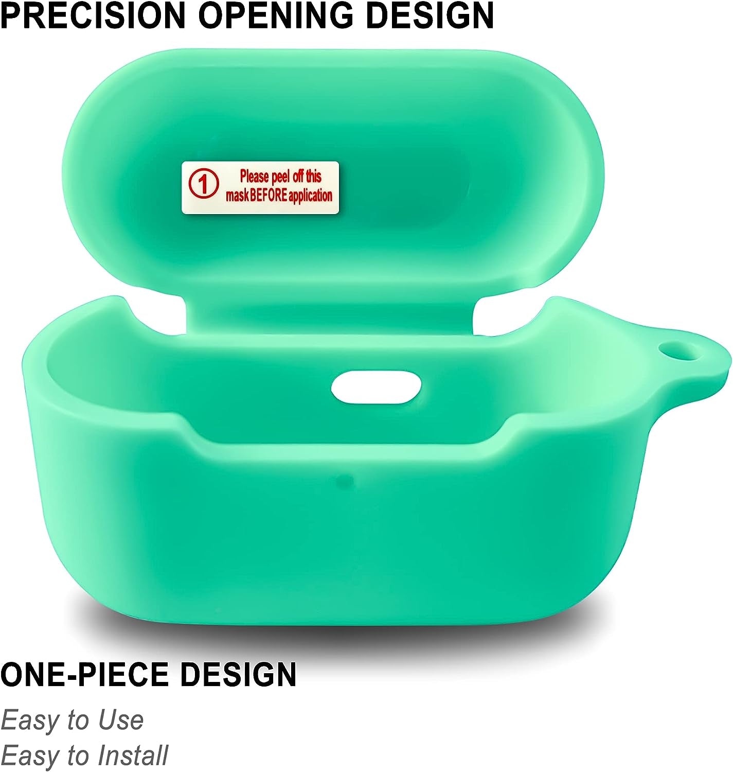 Geiomoo Silicone Carrying Case Compatible with Echo Buds 2Nd Gen, Portable Scratch Shock Resistant Cover with Carabiner (Teal)  Geiomoo   