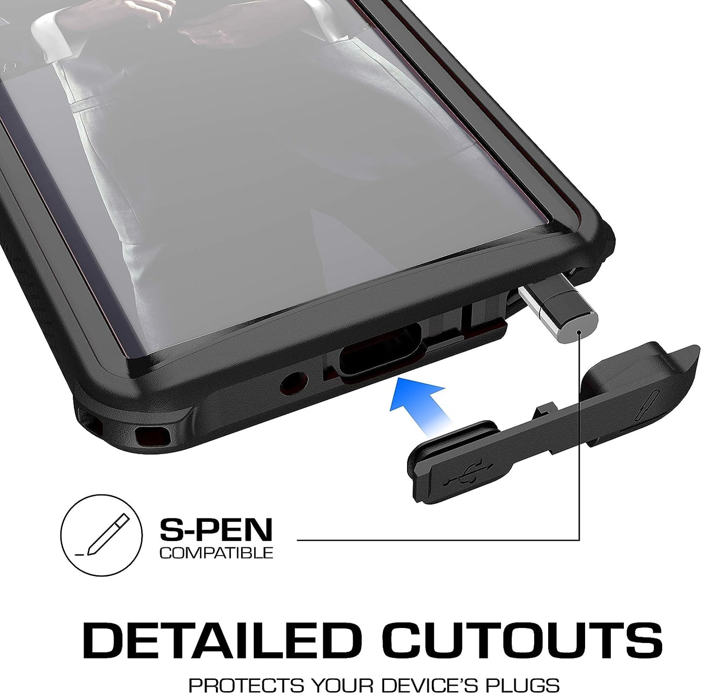 Ghostek Nautical Waterproof Galaxy Note 10 Case with Screen Protector Super Rugged Extreme Heavy Duty Protection Tough Full Body Underwater Watertight Seal for 2019 Galaxy Note 10 (6.3 Inch) - (Black)  Ghostek   