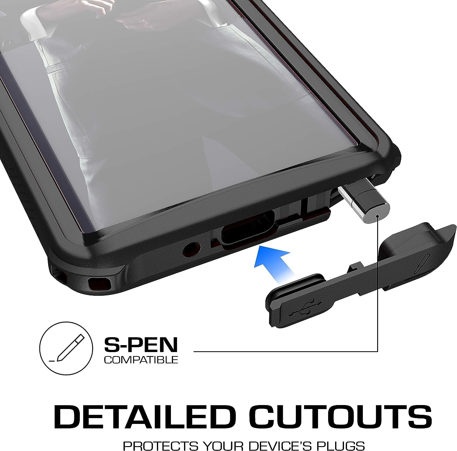 Ghostek Nautical Waterproof Galaxy Note 10 Case with Screen Protector Super Rugged Extreme Heavy Duty Protection Tough Full Body Underwater Watertight Seal for 2019 Galaxy Note 10 (6.3 Inch) - (Black)  Ghostek   