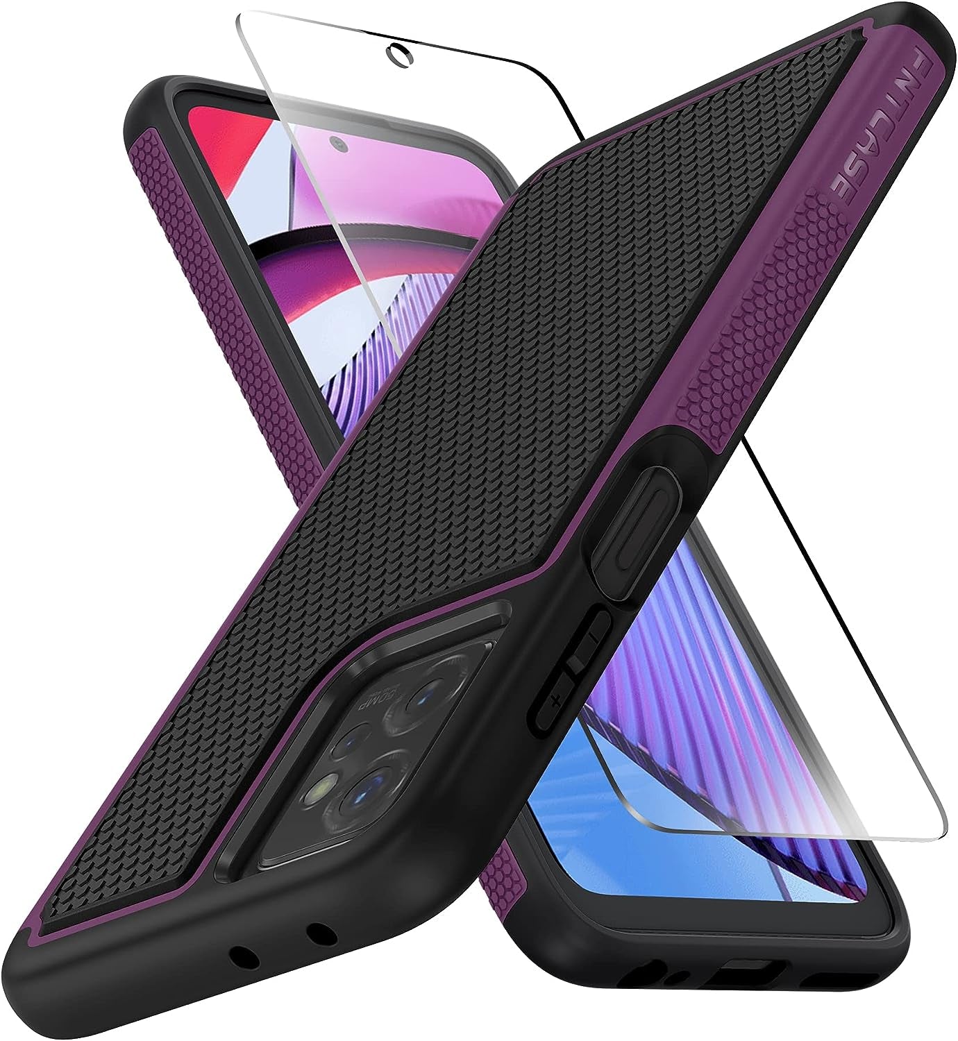 FNTCASE for Motorola Moto G-Power-5G 2023 Case: Moto G 5G 2023 Case Dual Layer Shockproof Protective Textured Design Cell Phone Cover Heavy Duty Rugged Tough Back Hardshell Hybrid Slim Basic Case  FNTCASE Shiny Burgundy  