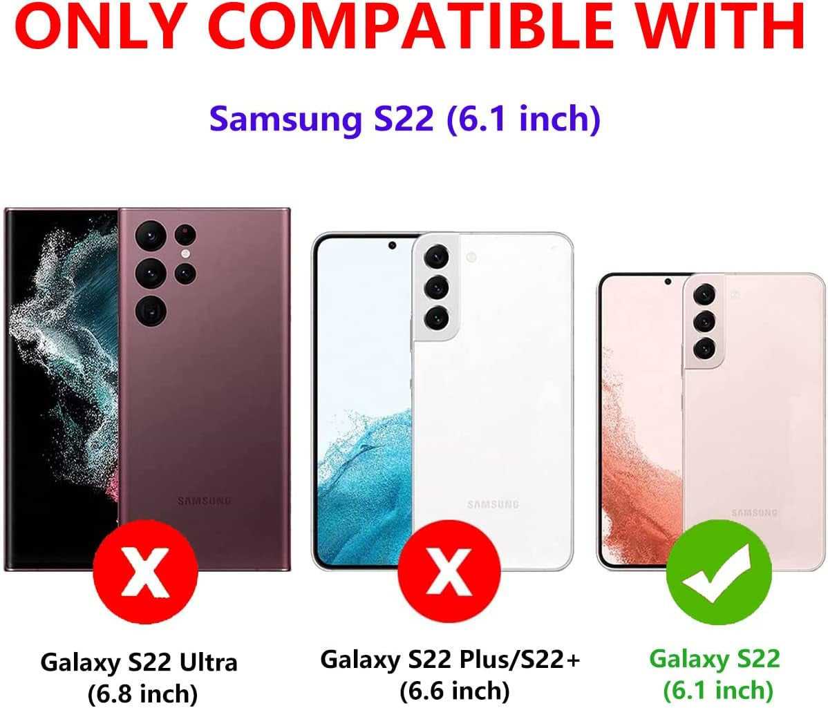 Dionsibei Military Grade Drop Impact for Samsung Galaxy S22 Case Galaxy S22 5G Case 360 Metal Rotating Ring Kickstand Holder Armor Heavy Duty Shockproof Case for Galaxy S22 Phone Case (Black)  Dionsibei   