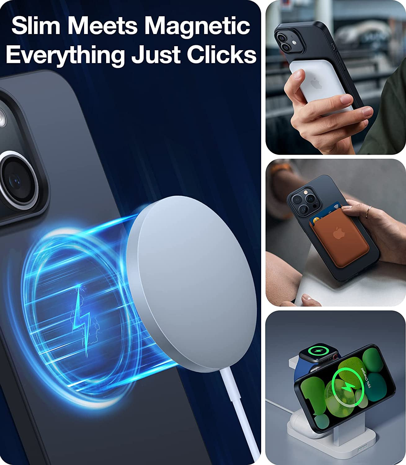 TORRAS Magnetic Slim Fit Designed for Iphone 12 Case & Iphone 12 Pro Case with Magnetic Invisible (Compatible with Magsafe) (Velvety Feel) for Iphone 12 Phone Case 6.1 Inch, Black  TORRAS   