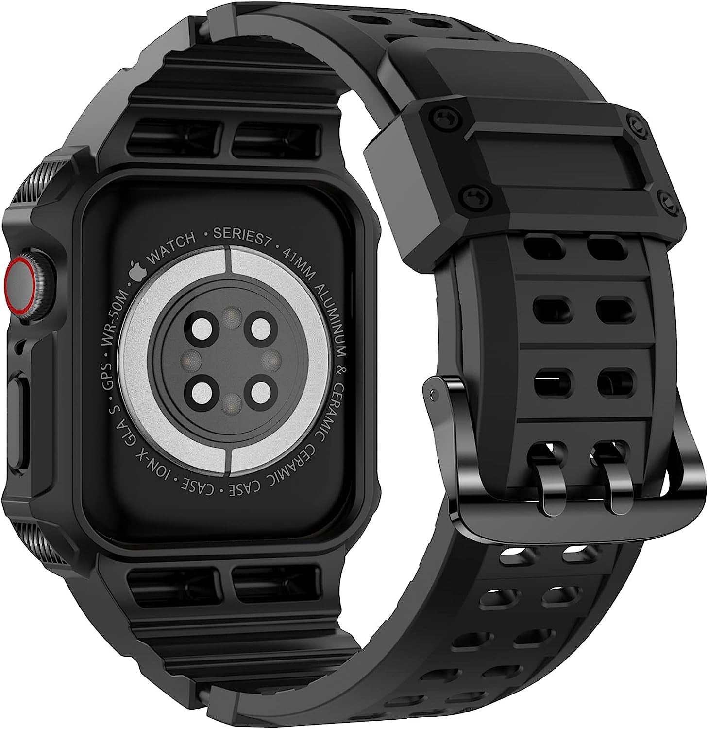 XYF Compatible for Apple Watch Ultra Band 49Mm 45Mm 44Mm 42Mm 41Mm 40Mm 38Mm with Case for Men Women, Shockproof Durable Sport Rugged Case Band for Iwatch SE Series 8 7 6 5 4 3 2 1  XYF   