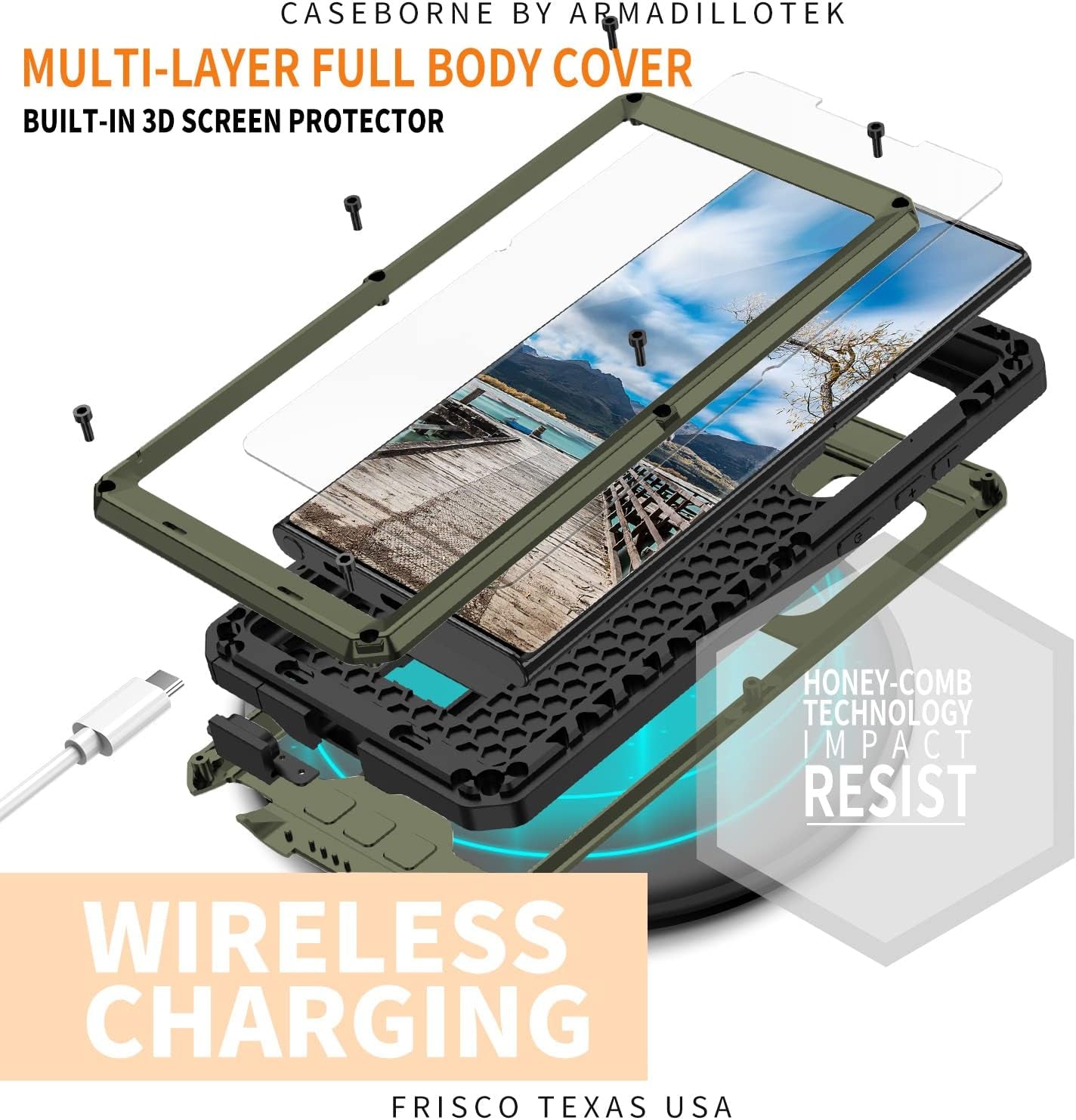 For Samsung Galaxy S22 Ultra 5G Case, Aluminum Metal Gorilla Glass Shockproof Military Heavy Duty Sturdy Protector Cover Hard Case,With Sliding Camera Cover and Built-In Foldable Kickstand(Green-Ⅱ)  MIYIYQP   