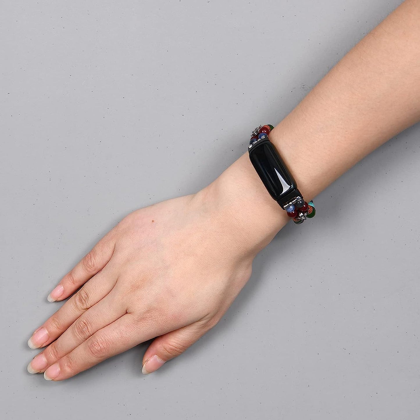 Wongeto Compatible with Fitbit Luxe Bands,Fashion Handmade Elastic Stretch Pearl Bracelet Women Girls Replacement Strap for Fitbit Luxe Accssorises (Color Pearl)  Wongeto   