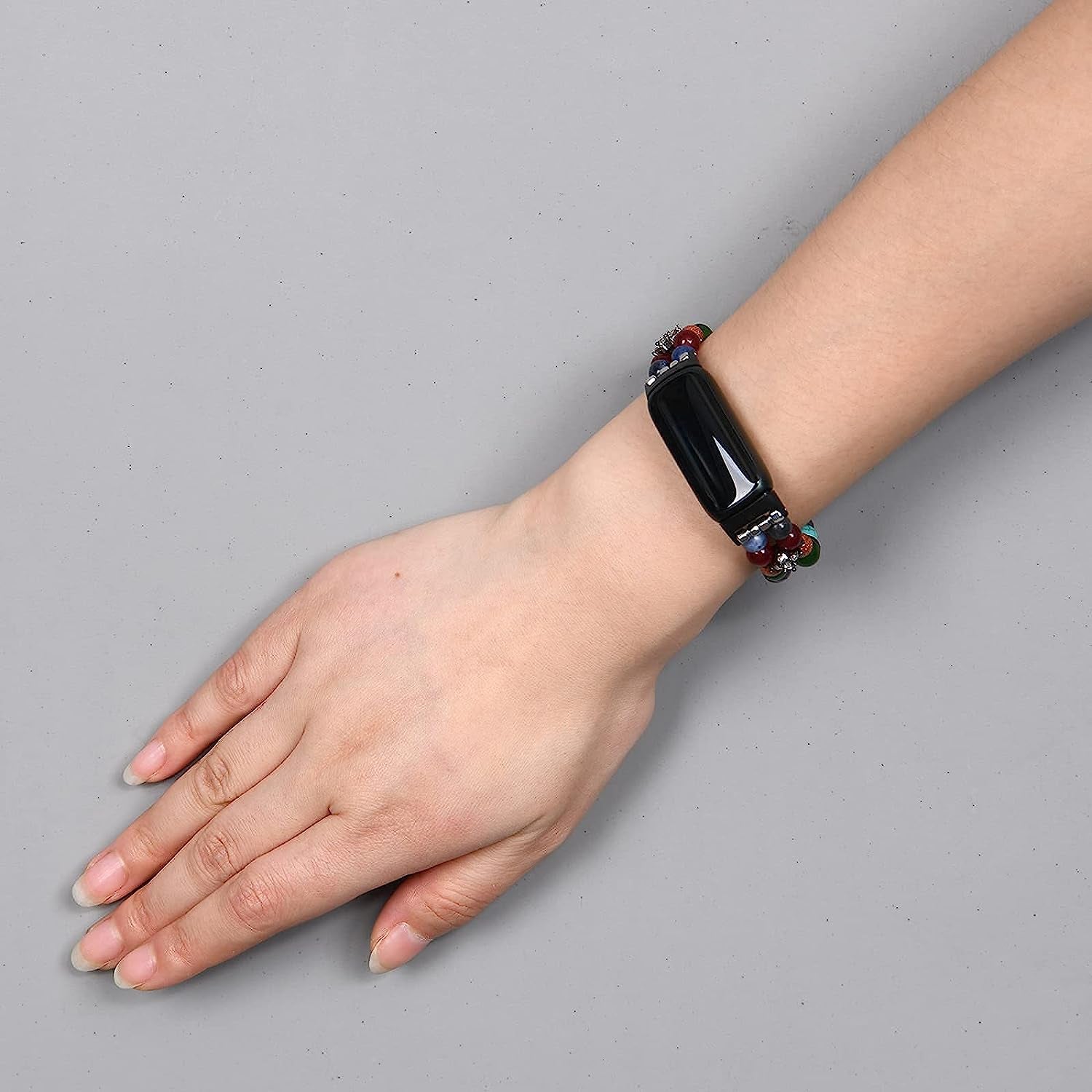 Wongeto Compatible with Fitbit Luxe Bands,Fashion Handmade Elastic Stretch Pearl Bracelet Women Girls Replacement Strap for Fitbit Luxe Accssorises (Color Pearl)  Wongeto   