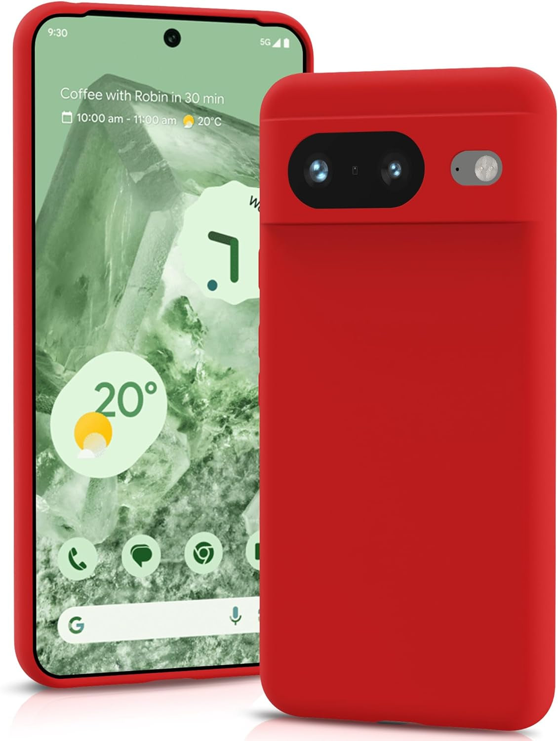 YATWIN Silicone Case for Google Pixel 7A 5G, Soft-Touch, Shockproof, Dustproof, Antiskid Full Body Armour Phone Cover for Google Pixel 7A 5G - Dark Green  YATWIN   