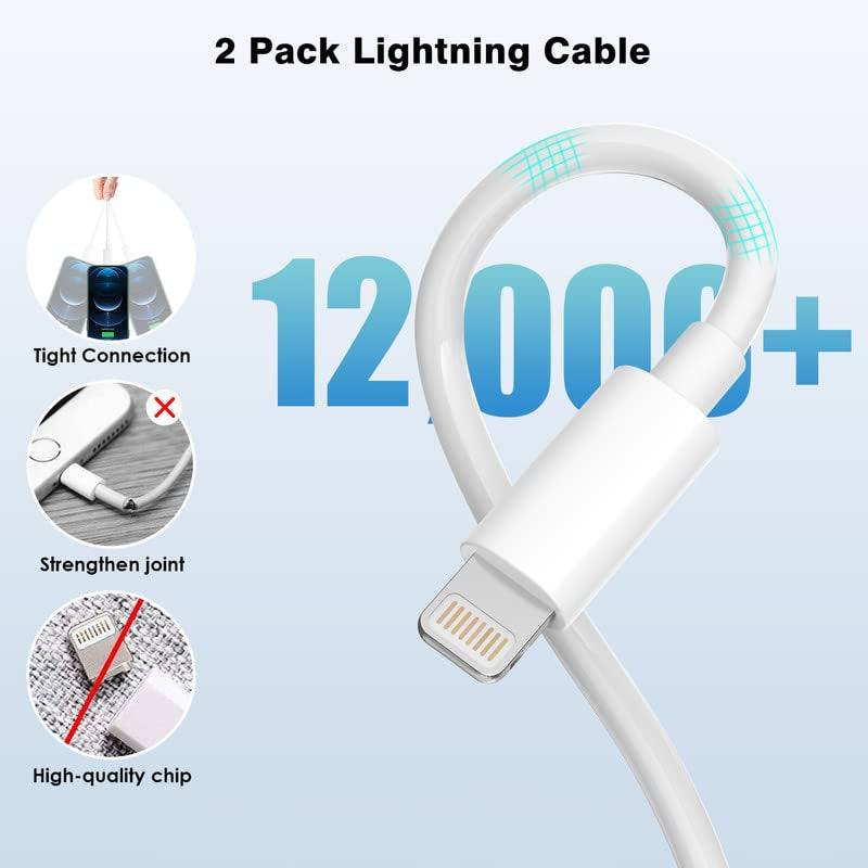 Iphone Charger [Apple Mfi Certified] 2 Pack Apple Iphone Charging Lightning Cable Data Sync Cord with USB Wall Charger Block Box Travel Plug Adapter for Iphone 14/13/Pro/Max/Xr/X/Xs/Max/8/Plus/Airpod  Shenzhen huangxingfu Technology Co., Ltd   