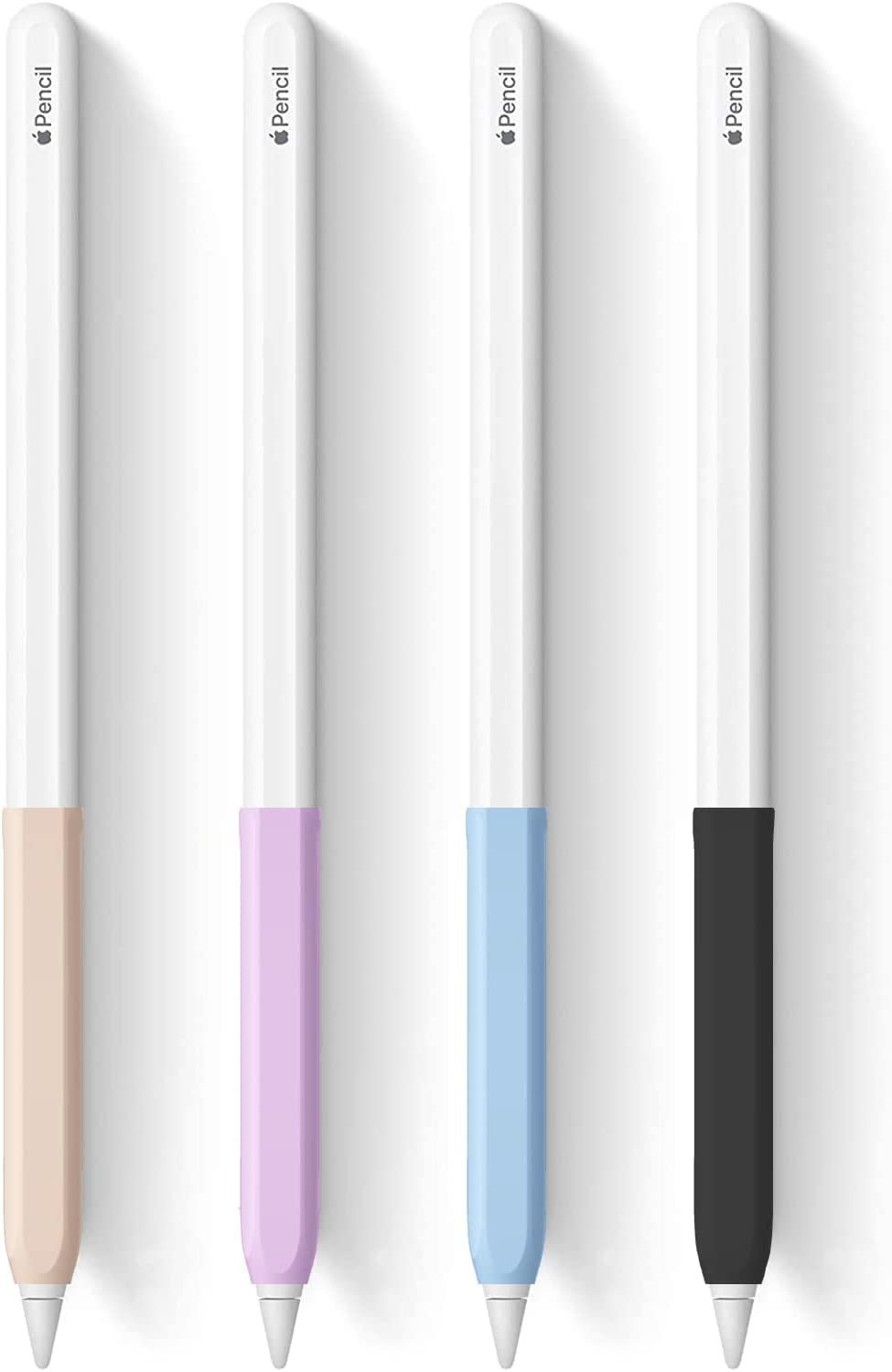 4 Pack Ergonomic Grip Designed for Apple Pencil 2Nd Generation,Yinva Silicone Case Cover Sleeve Compatible with Apple Pen 2 Gen Support Magnetic Charging (Pink, Purple,Blue,Black)  YINVA   
