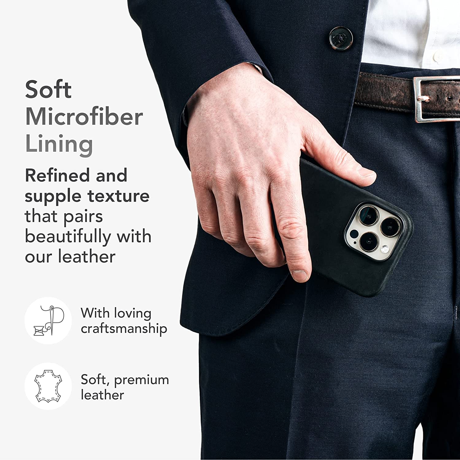 DONBOLSO Genuine Leather Wallet Case for Iphone 14 Pro Max - Holds 3 Cards, Compatible with Magsafe, Lip Screen Protection, Strong Magnetic Closure - Vintage & Elegant Design  DONBOLSO   