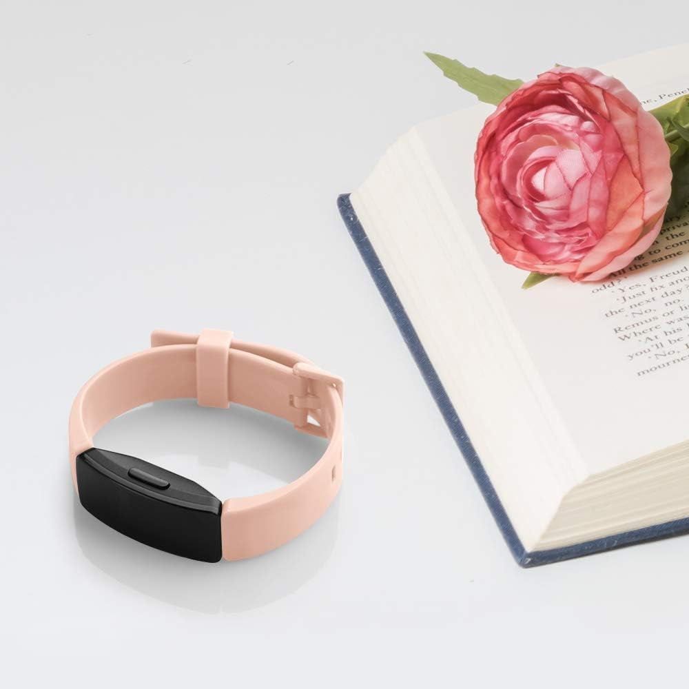 4 Pack Replacement Bands Compatible for Fitbit Inspire Hr/Fitbit Inspire/Fitbit Ace 2, Adjustable Accessory Soft Silicone Sport Wristband for Women Men (Small, Wine Red+Pink+Grey+Blue)  IEOVIEE   