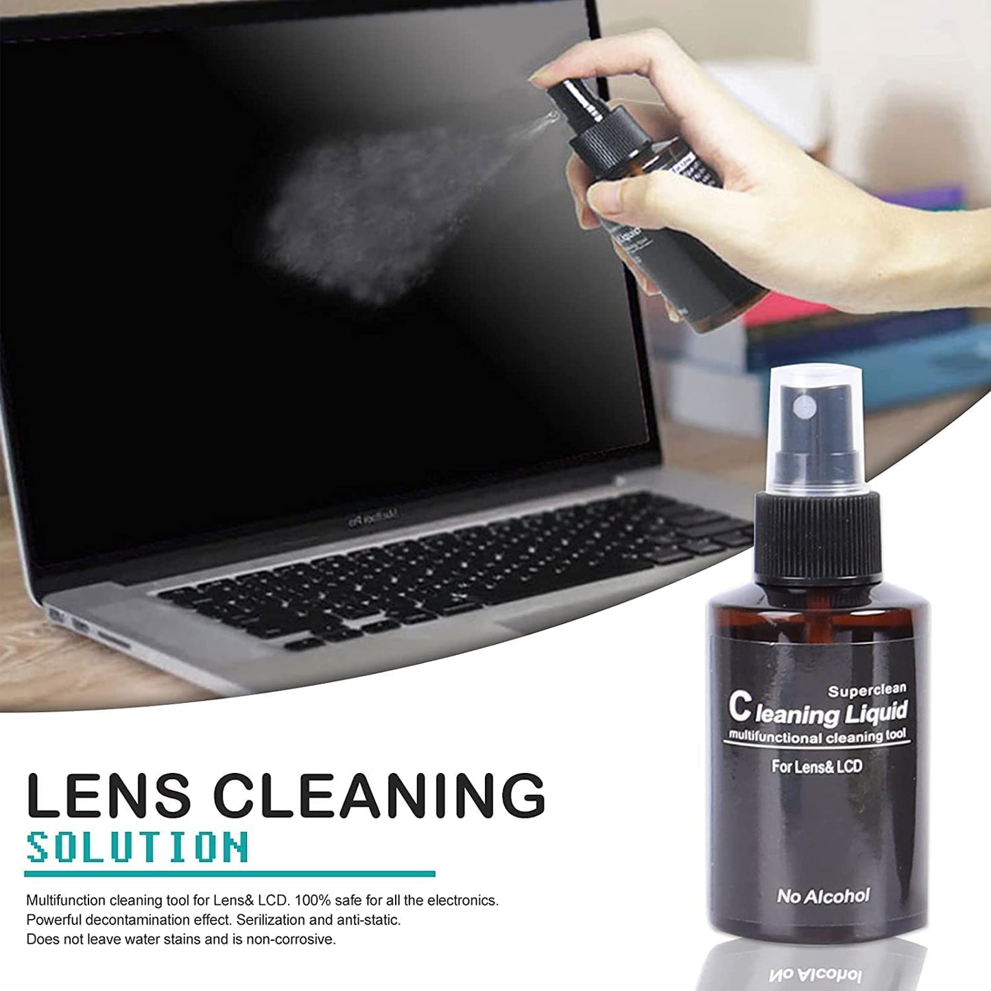 Cleaning Kit for Laptop,Pc TV Screen Microfiber Cleaning Cloth Swabs & Case for Electronic Devices, Camera Lens Cleaning, with Storage Box (12Pcs)  Guangzhou Chuangdu Digital Technology Co., Ltd   