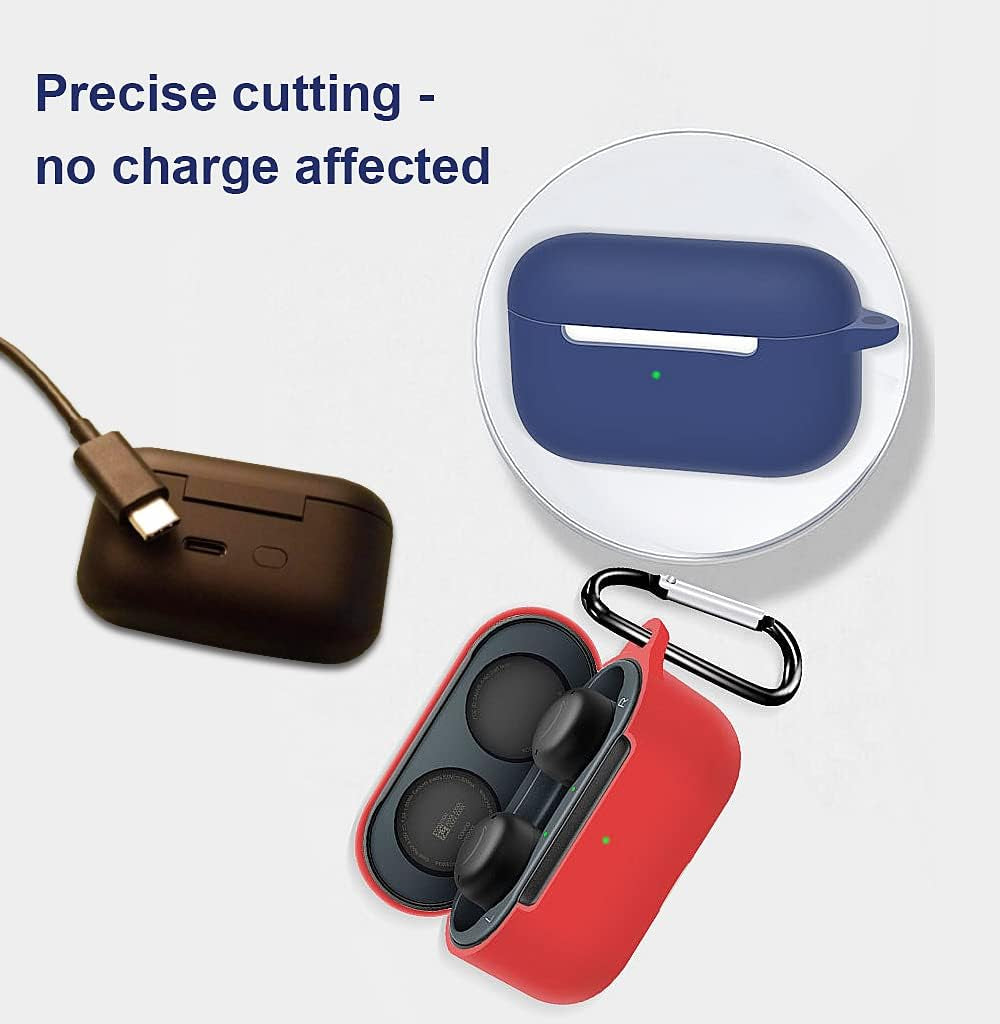 Gesuche Compatible for Echo Buds 2 Wireless Earbuds Case with Keychain,Silicone Protective Cover Accessories Compatible with Echo Buds 2 Generation (Red)  Gesuche   