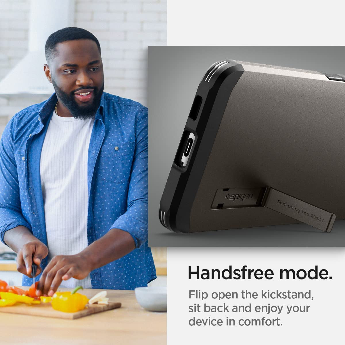 Spigen Tough Armor Designed for Galaxy S22 plus Case (2022) - Gunmetal  Spigen   