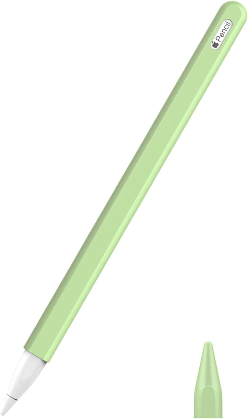 Moko Pencil Case for Apple Pencil 2Nd Gen, [2 Pieces] Silicone Pencil Holder Sleeve and Nib Cover Fit Ipad Mini 6 2021/ Ipad Air 5/4 Gen 2022/2020/ Ipad Pro 11/Pro 12.9 2022/2021/2020 - Soft Pink  MoKo Green  