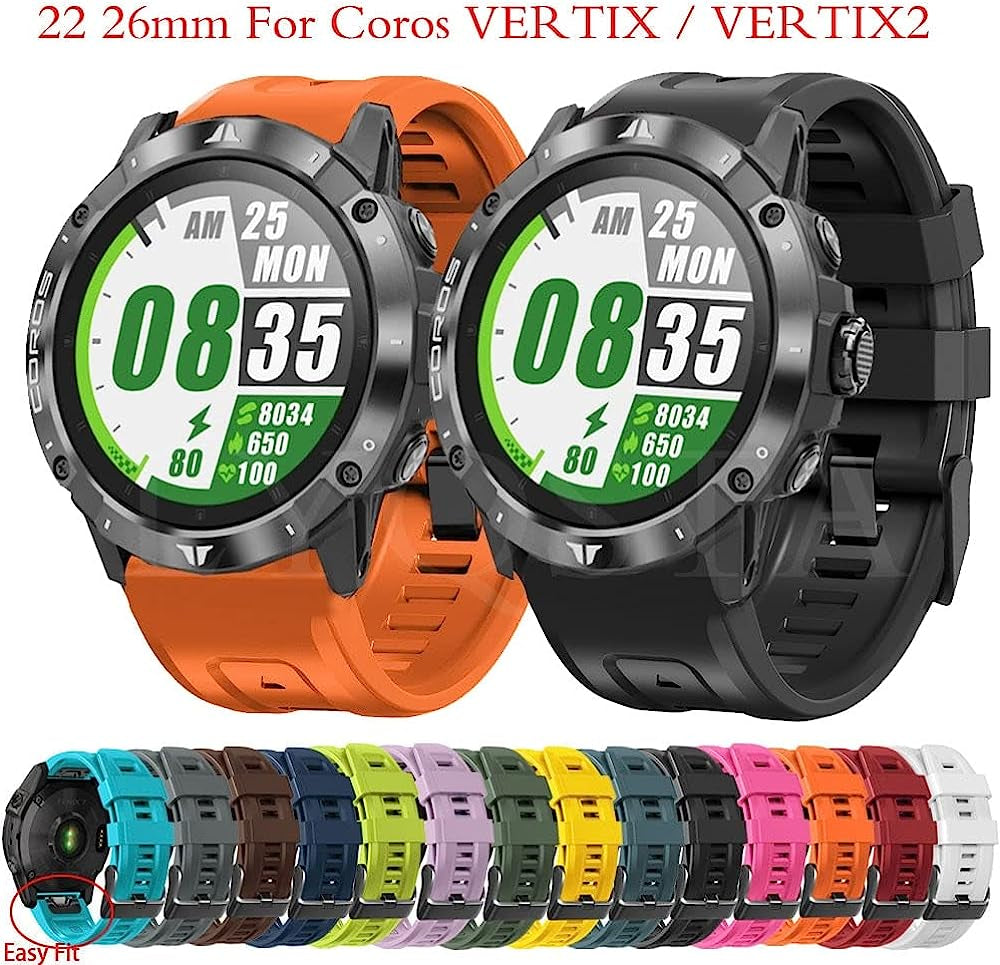 EGSDSE Band for Garmin Fenix 7X 7 6 6X Pro 5 5X Plus/Coros VERTIX Smart Watch 26 22Mm Silicone Straps Breathable Watchband for VERTIX2  EGSDSE   