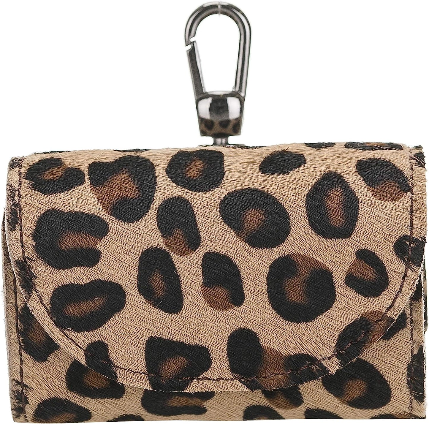 Venito Bari Leather Cover Compatible Wth Samsung Galaxy Buds plus Case (2020) and Buds Case (2019) (Antique Brown)  Venito Furry Leopard  