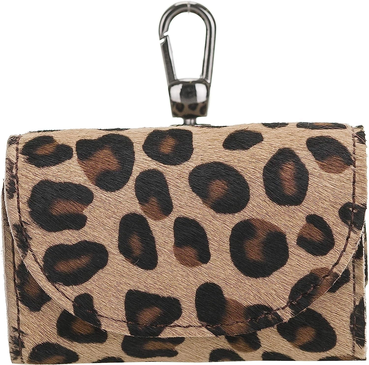 Venito Bari Leather Cover Compatible Wth Samsung Galaxy Buds plus Case (2020) and Buds Case (2019) (Antique Brown)  Venito Furry Leopard  