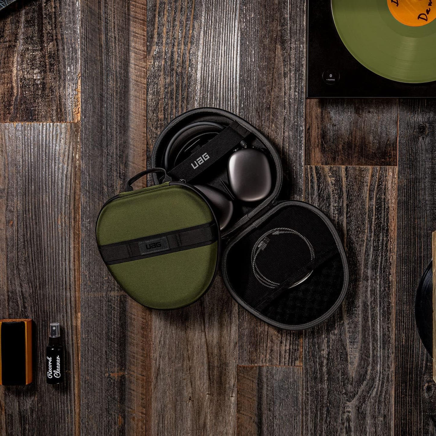 URBAN ARMOR GEAR UAG Compatible with Airpods Max Case Rugged Smart Case with Sleep Mode Heavy Duty Weatherproof Compression Molded Full Coverage Protective Travel Carrying Cover, Olive  URBAN ARMOR GEAR   