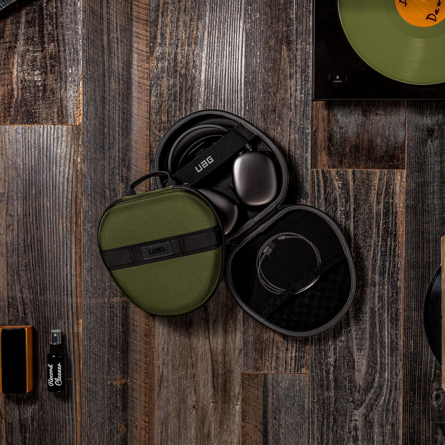 URBAN ARMOR GEAR UAG Compatible with Airpods Max Case Rugged Smart Case with Sleep Mode Heavy Duty Weatherproof Compression Molded Full Coverage Protective Travel Carrying Cover, Olive  URBAN ARMOR GEAR   