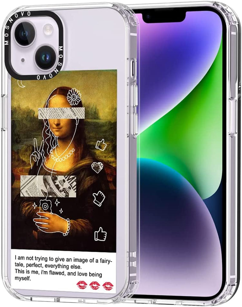 MOSNOVO Compatible with Iphone 14 Case, [Buffertech 6.6 Ft Drop Impact] [Anti Peel off Tech] Clear TPU Bumper Phone Case Cover with Cute Black Cat in Garden Designed for Iphone 14 6.1"  MOSNOVO Selfie  