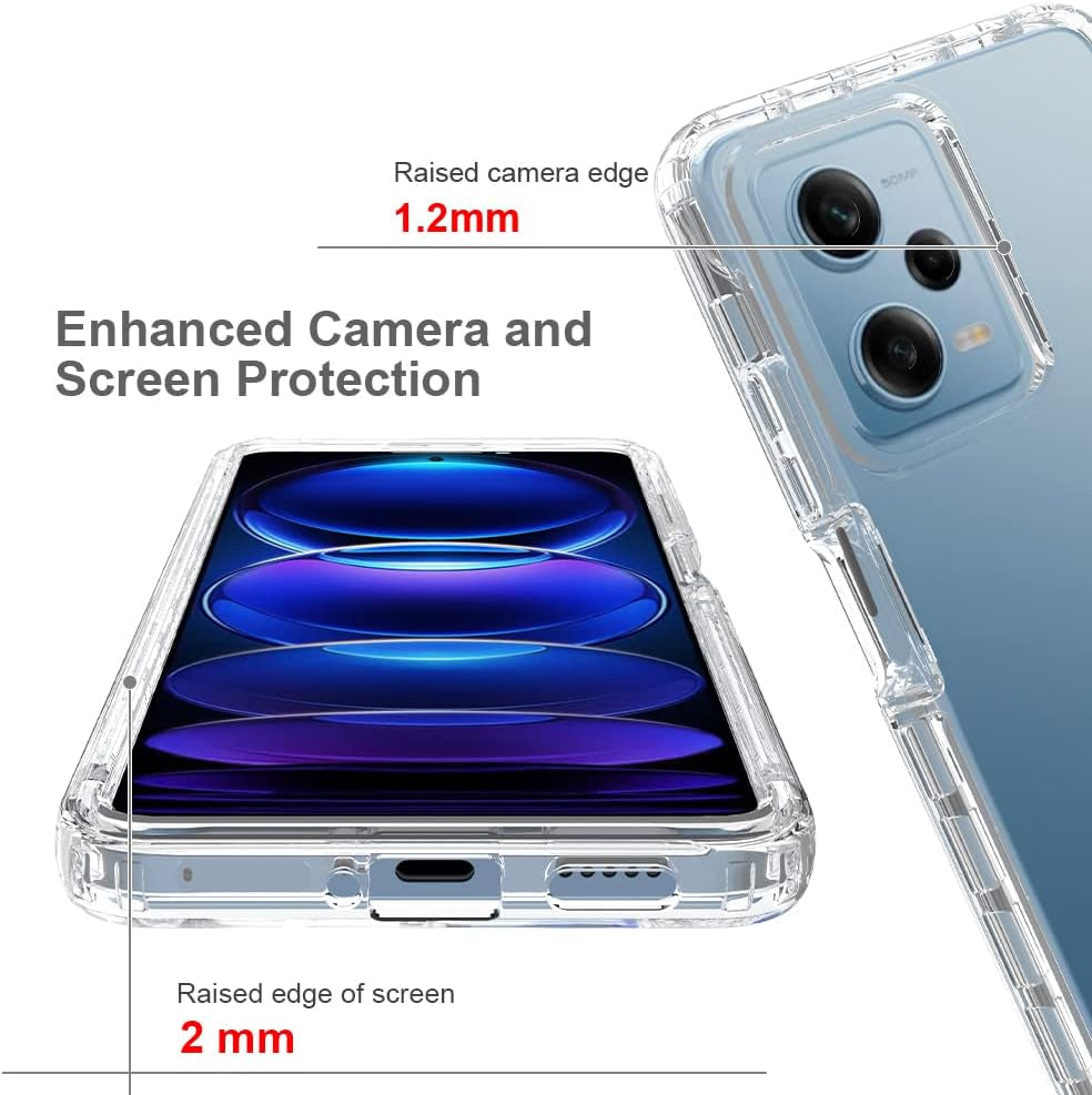 Pzwoxukhov Case for Redmi Note 12 Pro 5G Case Cover,Case for Xiaomi Poco X5 Pro High Transparency，Gradient Color,Anti-Drop Shock Absorption Case Black  Pzwoxukhov   