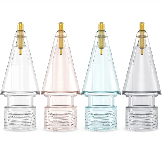 NIUTRENDZ 4 Pack Replacement Tips for Apple Pencil 2Nd Generation and 1St Generation Fine Point Metal Tip, Wear-Resistant & Precise Control (1.95Mm, Clear + Pink + Blue + Grey)  NIUTRENDZ   