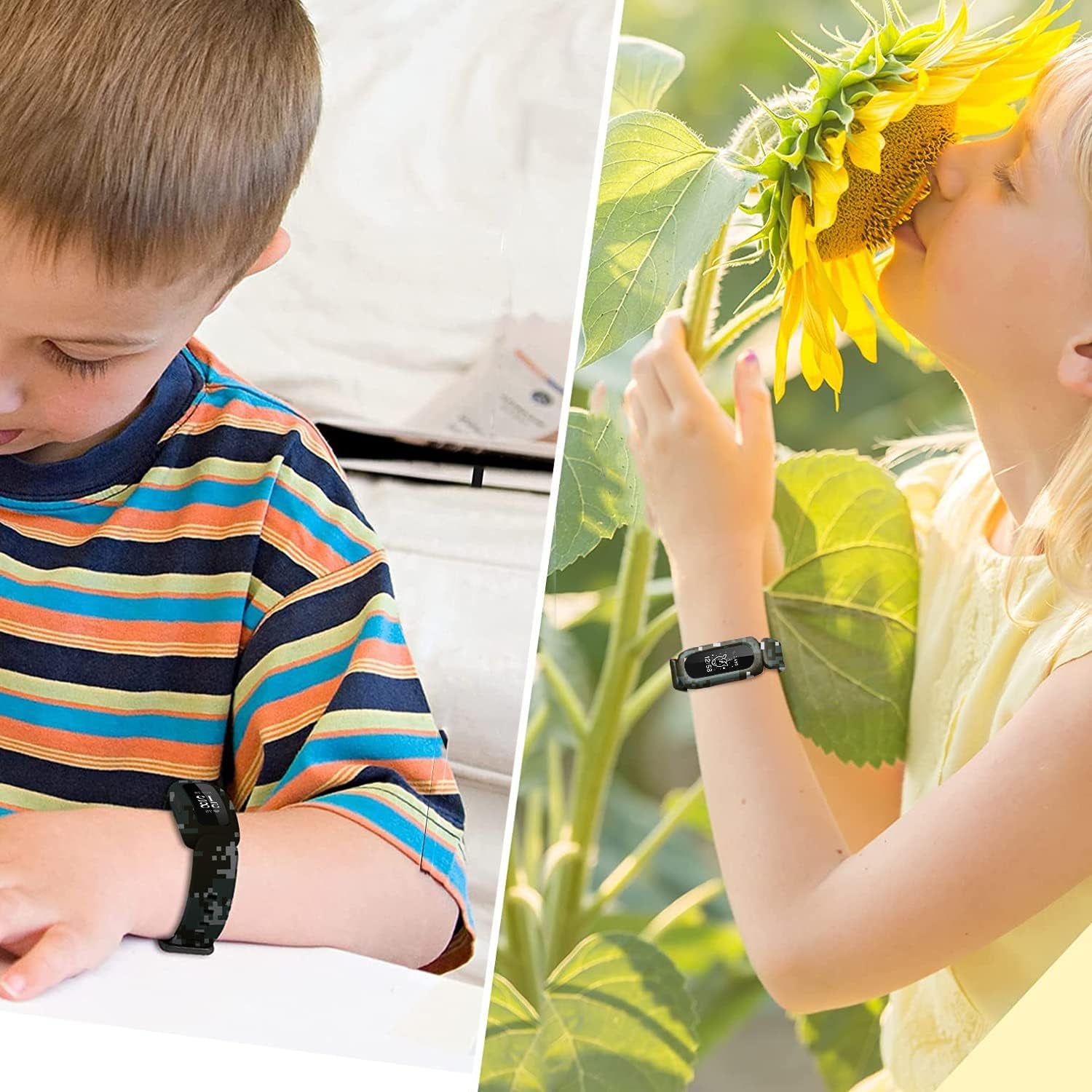 Ybludiy Compatible with Fitbit Ace 3 Bands for Kids, Soft Pattern Printed Floral Band Accessories Wristbands Replacement Bands for Fitbit Ace 3 Boys Girls  Ybludiy   