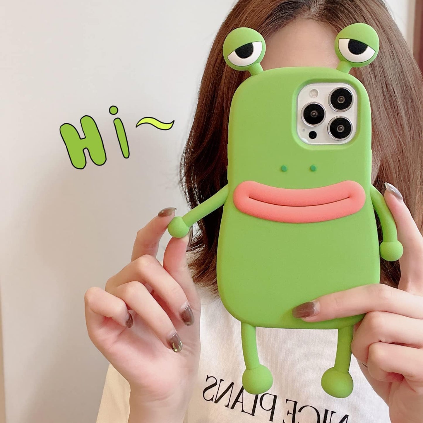 Yatchen for Iphone 12/12 Pro Kawaii Phone Case 3D Cartoon Cute Frog Phone Case Soft Silicone Unique Fun Cover Case for Women Girls Slim Fit Anti-Drop Protective Case for Iphone 12/12 Pro  Yatchen   