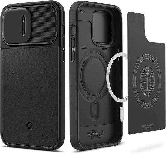 Spigen Optik Armor (Magfit) Compatible with Magsafe Designed for Iphone 14 Pro Case (2022) - Black  Spigen   
