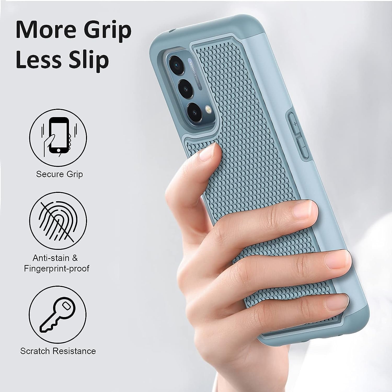 NTZW for Oneplus Nord N200 5G Case: Heavy Duty Shockproof Protective Phone Case [2 Tempered Glass Screen Protector] Anti-Slip Textured Hard Cover + Soft Silicone Rubber Bumper Teal  yanshichuang   