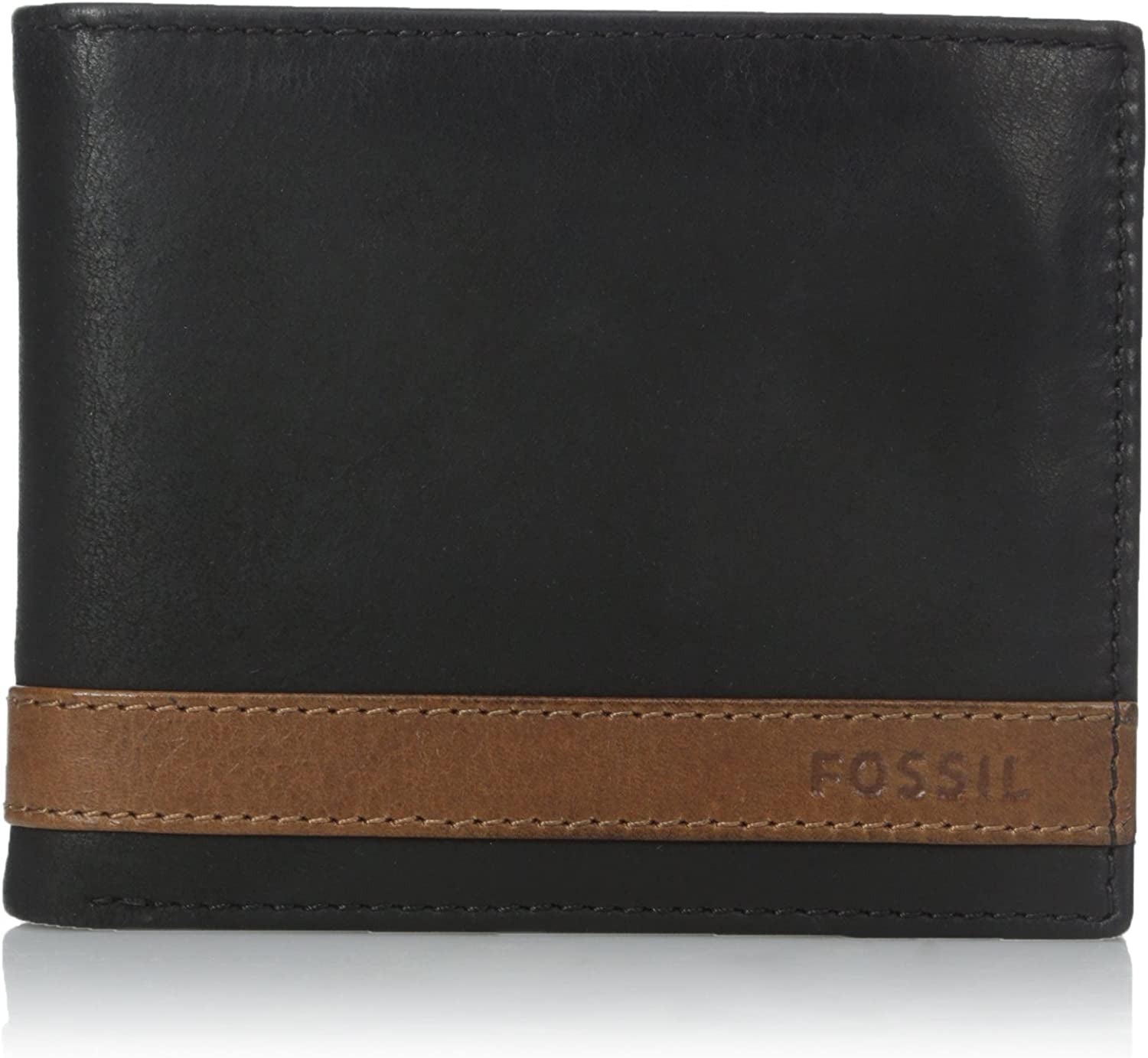 Fossil Men'S Leather Bifold Wallet with Coin Pocket  Fossil   
