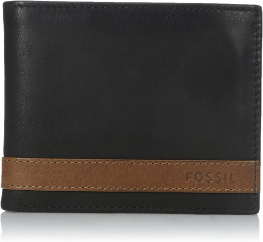 Fossil Men'S Leather Bifold Wallet with Coin Pocket  Fossil   